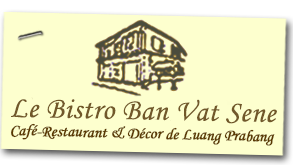 Logo of the ban vat sene restaurant, ethnic lao french food in luang prabang lao PDR